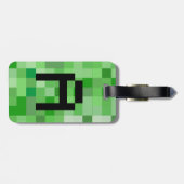 Halloween Cosplay Initialbrief A RPG Gamer Pixel Gepäckanhänger (Rückseite horizontal)