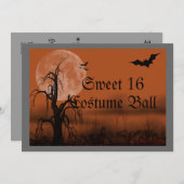 Halloween Costume Ball 16 . Geburtstag Einladung (Vorne/Hinten)