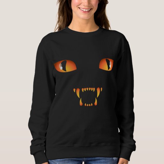 Halloween Costume Black Cat Hooded Sweatshirt (Vorderseite)