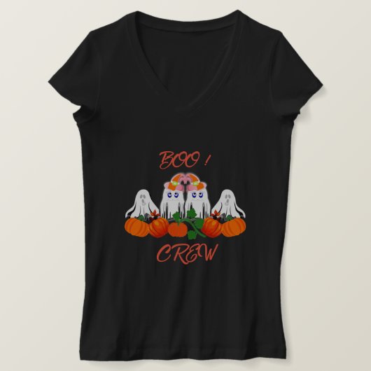 Halloween Costume BOO Crew Pumpkin Patch Spooky T-Shirt (Design vorne)