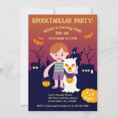 Halloween Costume Boy Geburtstagsparty Einladung (Vorderseite)