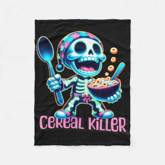 Halloween Costume Cereal Killer Funny Breakfast Ce Fleecedecke (Vorderseite)