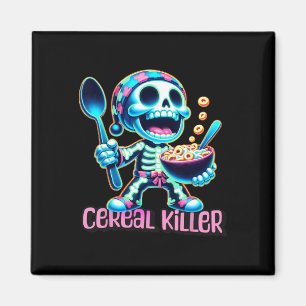 Halloween Costume Cereal Killer Funny Breakfast Ce Magnet
