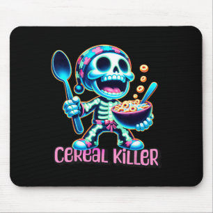 Halloween Costume Cereal Killer Funny Breakfast Ce Mousepad