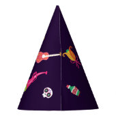 Halloween Costume Farbiges Party De los Muertos Partyhütchen (Rückseite)