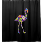 Halloween Costume Flamingo Ghost Candy Geschenk Duschvorhang (Vorderseite)
