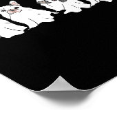 Halloween Costume French Bulldog Ghost Poster (Ecke)