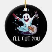 Halloween Costume Friseur Ghost Hairstylist I' Keramik Ornament (Hinten)