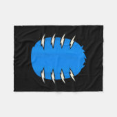 Halloween Costume Funny Blue Tiger Diy Group Match Fleecedecke (Vorderseite (Horizontal))