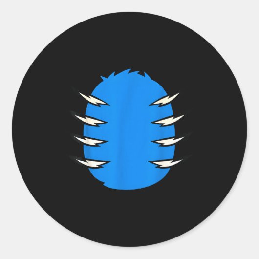 Halloween Costume Funny Blue Tiger Diy Group Match Runder Aufkleber (Vorderseite)