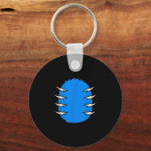 Halloween Costume Funny Blue Tiger Diy Group Match Schlüsselanhänger (Vorderseite)