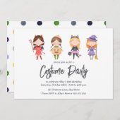 Halloween Costume Geburtstagsparty Einladung (Vorne/Hinten)