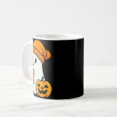 Halloween Costume Ghost Drinking Pumpkin Men Women Kaffeetasse (Vorderseite Links)