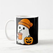 Halloween Costume Ghost Drinking Pumpkin Men Women Kaffeetasse (Links)