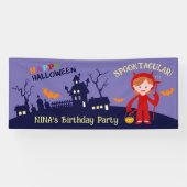 Halloween Costume Girl Geburtstagsparty Banner (Horizontal)