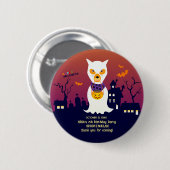 Halloween Costume Girl Geburtstagsparty Button (Vorne & Hinten)