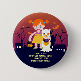 Halloween Costume Girl Geburtstagsparty Button