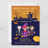 Halloween Costume Girl Geburtstagsparty Einladung (Vorderseite)