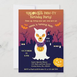 Halloween Costume Girl Geburtstagsparty Einladung