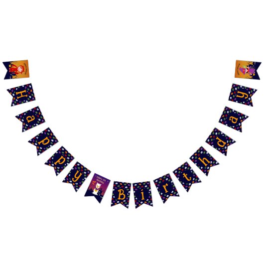 Halloween Costume Girl Geburtstagsparty Wimpelkette (Alle)