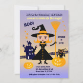 Halloween Costume Girl Witz Geburtstagsparty Einladung (Vorderseite)