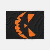 Halloween Costume Jack O' Lantern Pumpkin Face Wom Fleecedecke (Vorderseite (Horizontal))