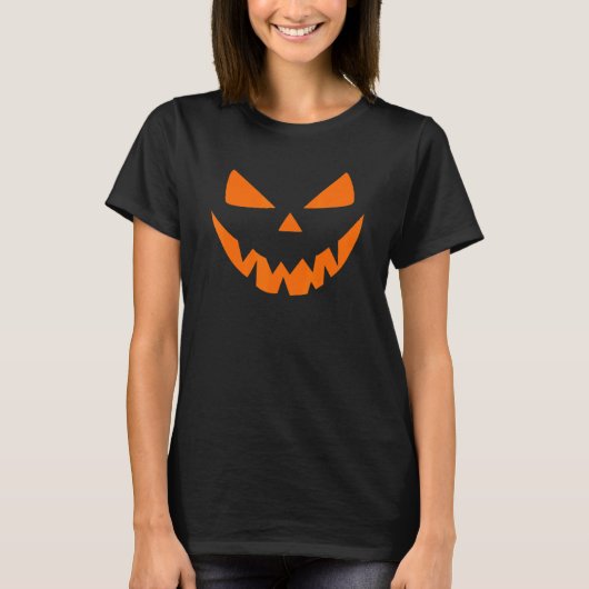 Halloween Costume Jack O' Lantern Pumpkin Face Wom T-Shirt (Vorderseite)