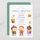 Halloween Costume Kids Birthday Party Einladung