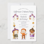 Halloween Costume Kindergeburtstag Party Einladung (Vorderseite)