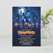 Halloween Costume Kindergeburtstag Party Einladung (Stehend Vorderseite)