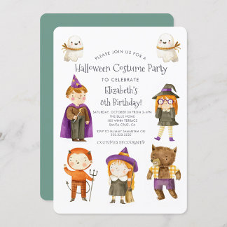 Halloween Costume Kindergeburtstag Party Einladung