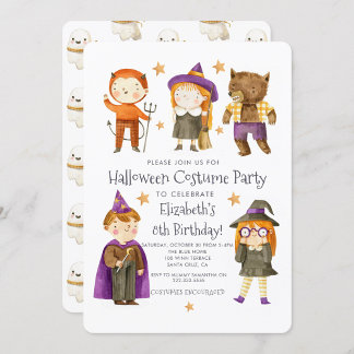Halloween Costume Kindergeburtstag Party Einladung