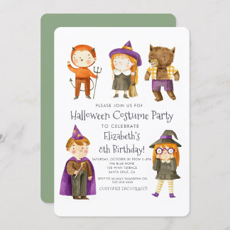 Halloween Costume Kindergeburtstag Party Einladung