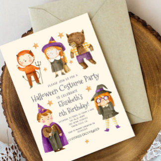 Halloween Costume Kindergeburtstag Party Einladung