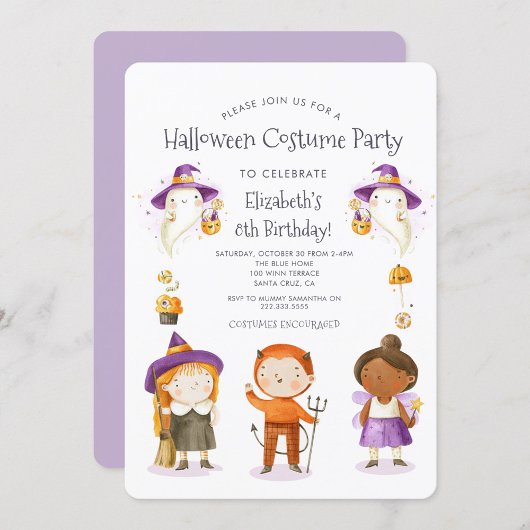 Halloween Costume Kindergeburtstag Party Einladung