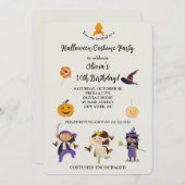 Halloween Costume Kindergeburtstag Party Einladung (Vorne/Hinten)