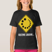 Halloween Costume Loading Yellow Road Sign T-Shirt (Vorderseite)