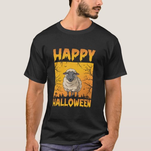 Halloween Costume Männer Frauen Kinder Funny Sheep T-Shirt (Vorderseite)