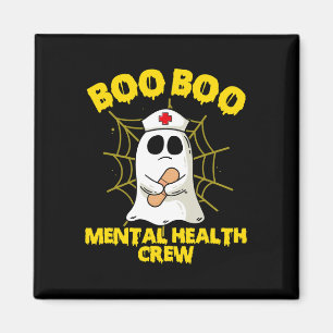 Halloween Costume Mental Health Nurse Boo Magnet