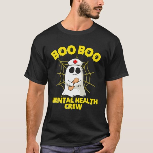 Halloween Costume Mental Health Nurse Boo T-Shirt (Vorderseite)