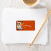 Halloween Costume Mummy Mouse Wasserfarbe Kunst Adressaufkleber (Insitu)