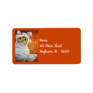 Halloween Costume Mummy Mouse Wasserfarbe Kunst Adressaufkleber