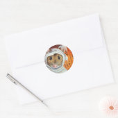 Halloween Costume Mummy Mouse Wasserfarbe Kunst Runder Aufkleber (Umschlag)