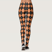 Halloween Costume Orange Raute Leggings (Rückseite)