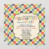 Halloween Costume Party Bunte und Spaß Einladung (Vorne/Hinten)