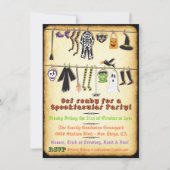 Halloween Costume Party Clothesline Einladung (Vorderseite)
