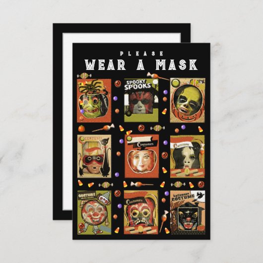 Halloween Costume Party Einladung (Vorne/Hinten)