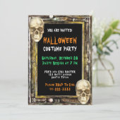 Halloween Costume Party Einladung (Stehend Vorderseite)