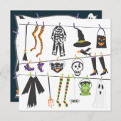 Halloween Costume Party Einladung (Vorne/Hinten)