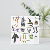 Halloween Costume Party Einladung (Stehend Vorderseite)